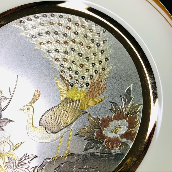 Limited Edition 18kt Gold Rims Collector Plate YOSHINOBU HARA 1983 Art of CHOKIN - Picture 8 of 8
